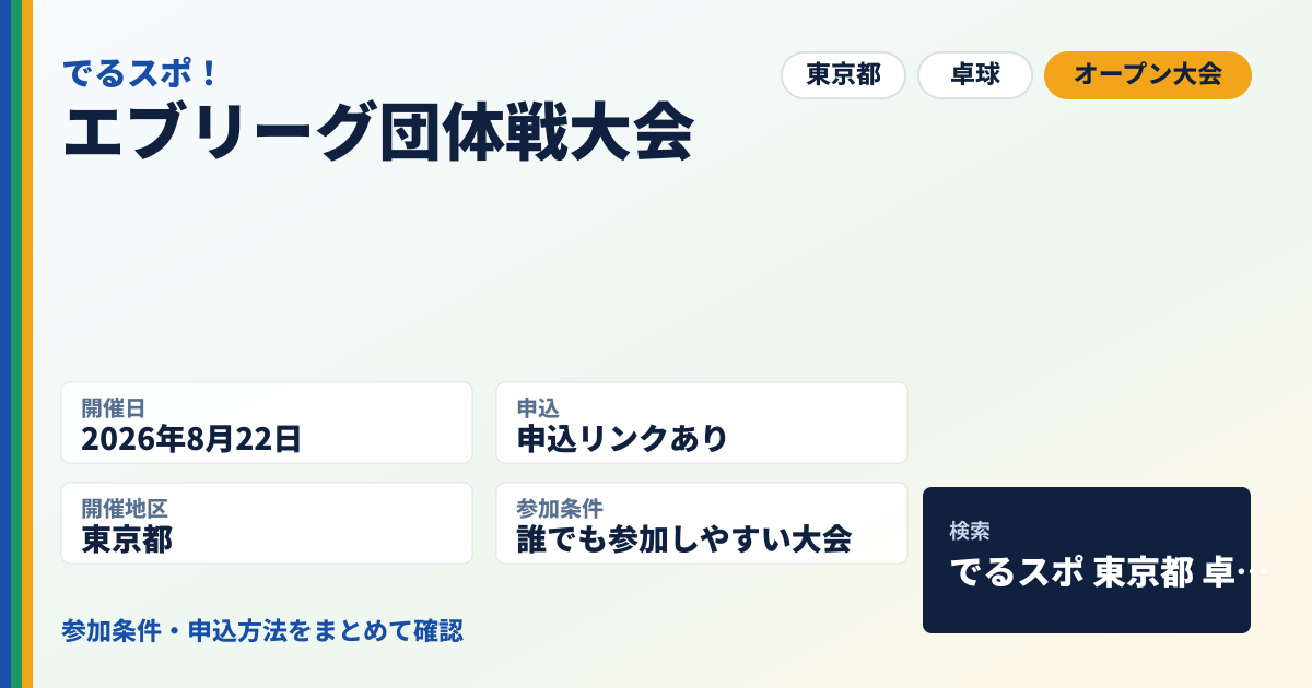 エブリーグ団体戦大会