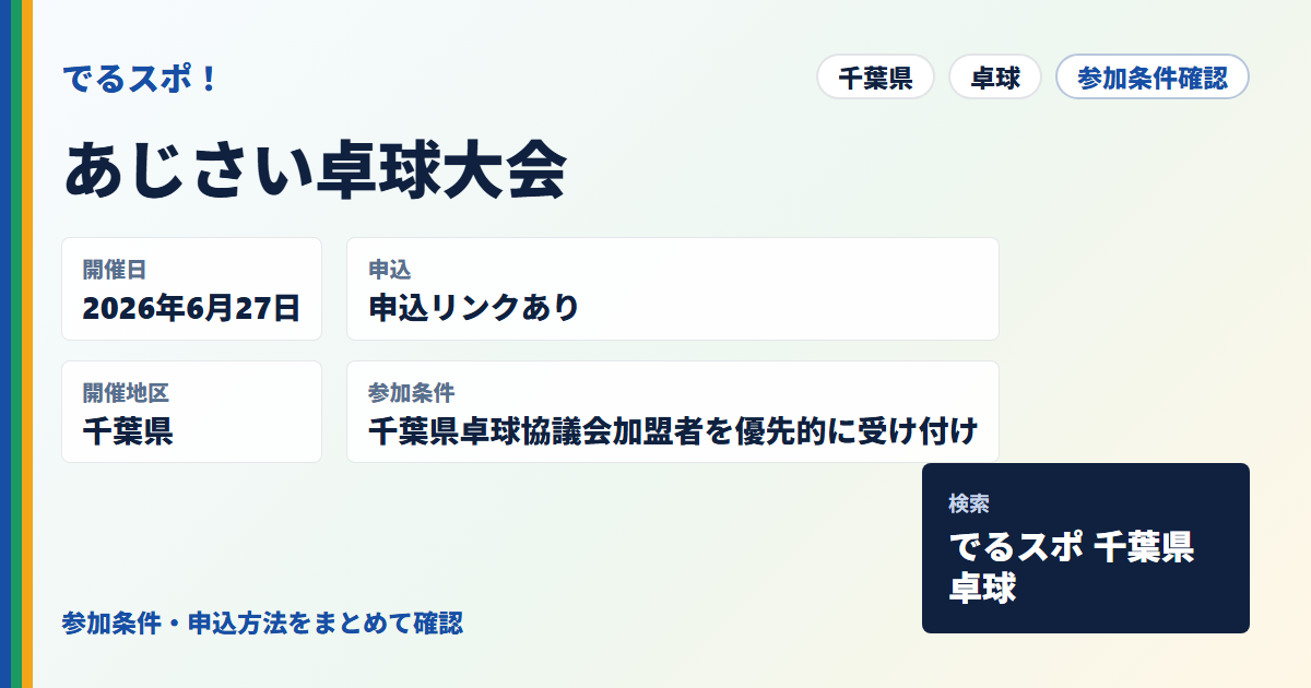 あじさい卓球大会