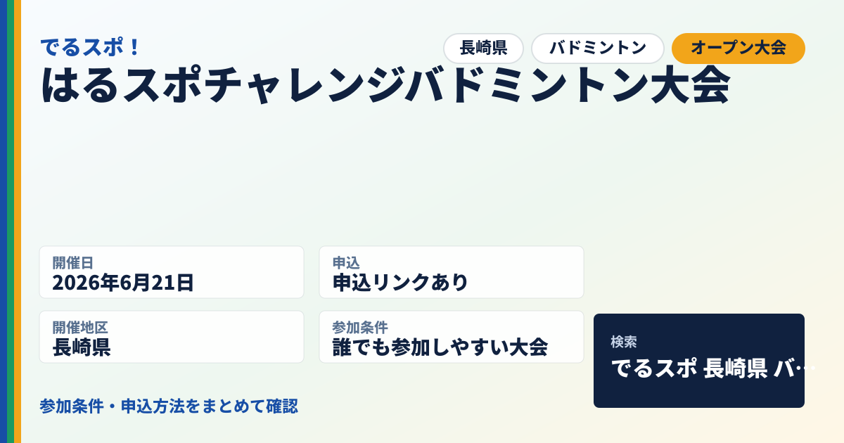はるスポチャレンジバドミントン大会