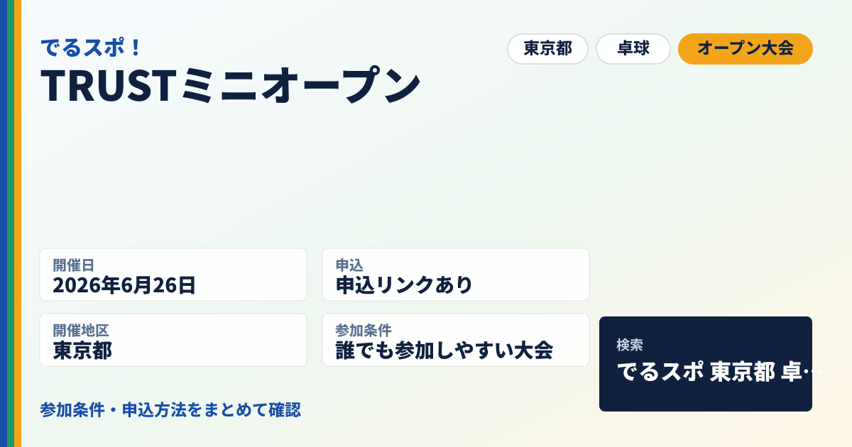 TRUSTミニオープン