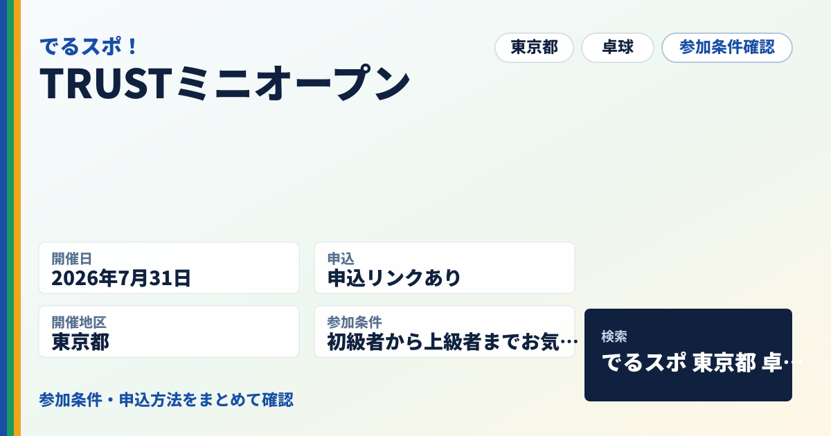 TRUSTミニオープン