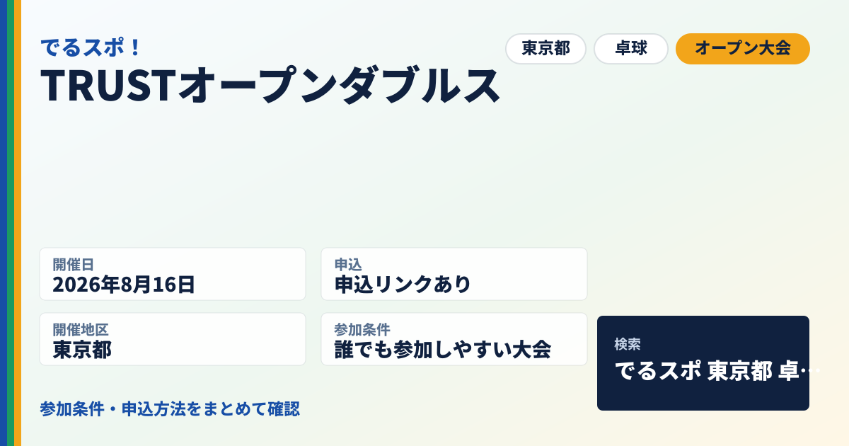 TRUSTオープンダブルス