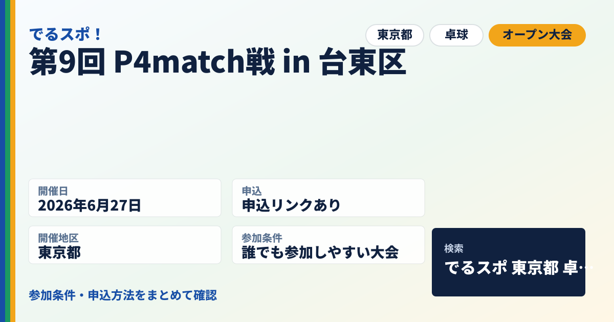 第9回 P4match戦 in 台東区